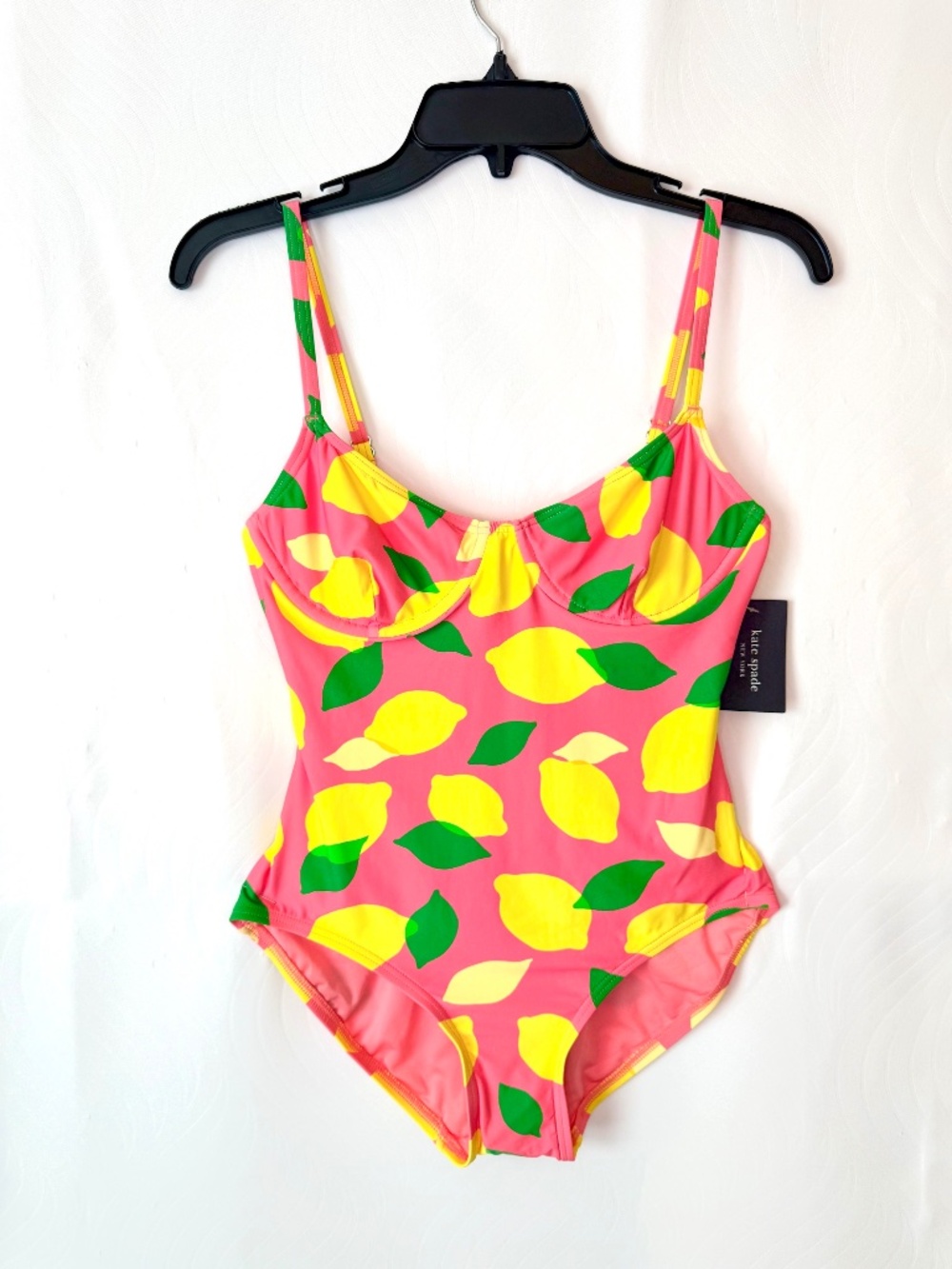 Kate Spade New York Sea Star Pink Lemon One Piece Swimsuit, S